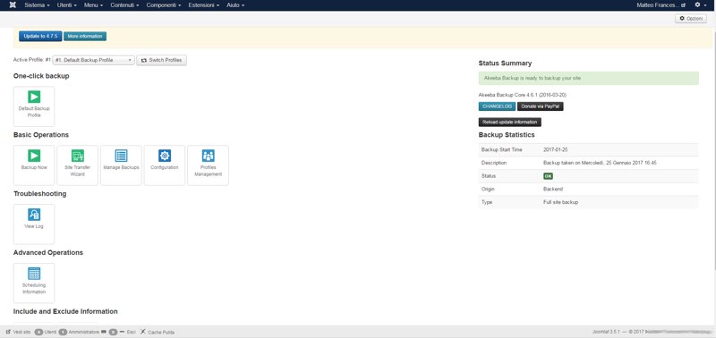 akeeba control panel